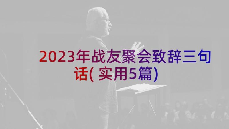 2023年战友聚会致辞三句话(实用5篇)