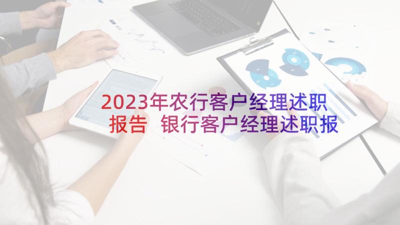 2023年农行客户经理述职报告 银行客户经理述职报告(大全6篇)