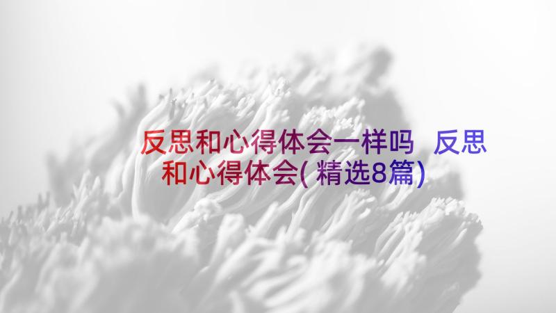 反思和心得体会一样吗 反思和心得体会(精选8篇)