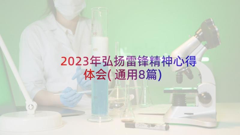 2023年弘扬雷锋精神心得体会(通用8篇)