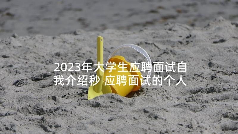 2023年大学生应聘面试自我介绍秒 应聘面试的个人自我介绍(大全8篇)