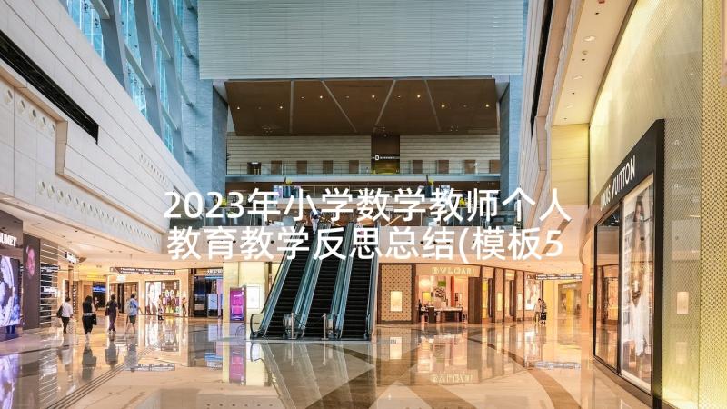 2023年小学数学教师个人教育教学反思总结(模板5篇)