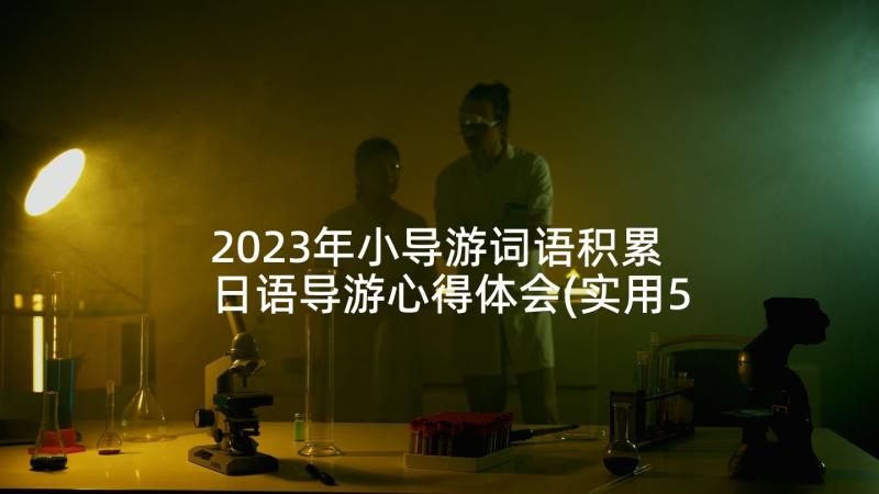 2023年小导游词语积累 日语导游心得体会(实用5篇)