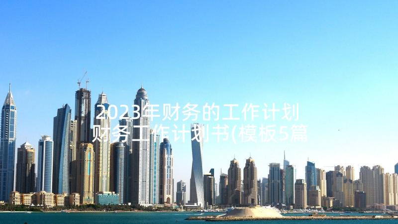 2023年财务的工作计划 财务工作计划书(模板5篇)