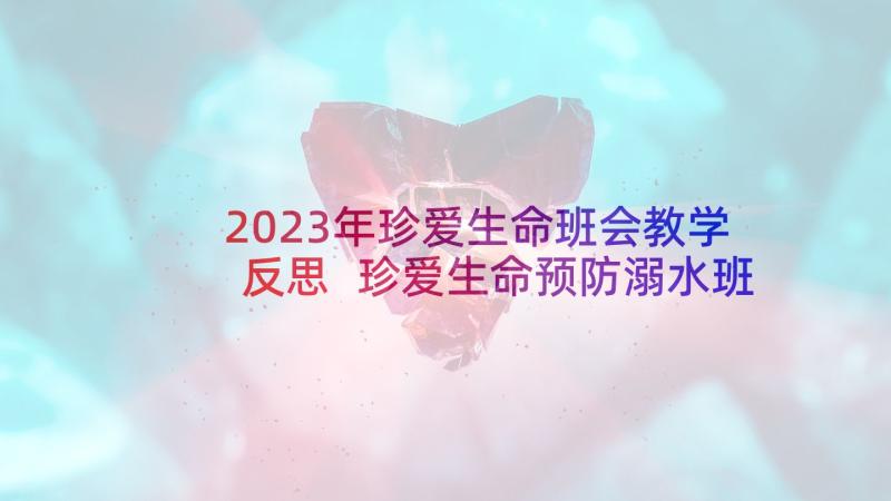 2023年珍爱生命班会教学反思 珍爱生命预防溺水班会教学反思(实用5篇)