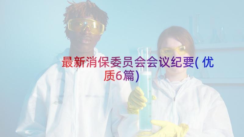 最新消保委员会会议纪要(优质6篇)