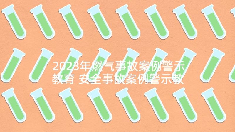 2023年燃气事故案例警示教育 安全事故案例警示教育心得体会全文完整(大全5篇)