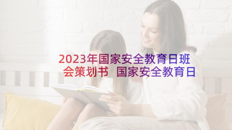 2023年国家安全教育日班会策划书 国家安全教育日班会教案(优质5篇)