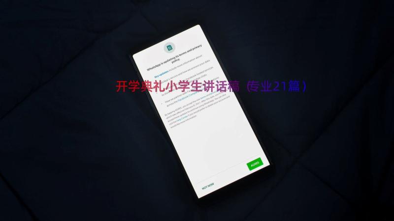 开学典礼小学生讲话稿（专业21篇）