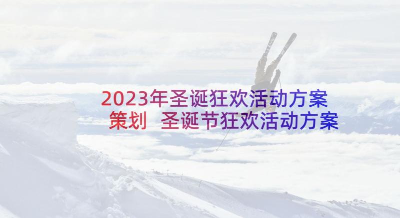 2023年圣诞狂欢活动方案策划 圣诞节狂欢活动方案(通用5篇)