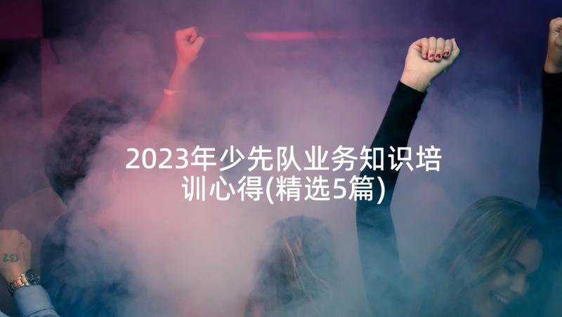 2023年少先队业务知识培训心得(精选5篇)