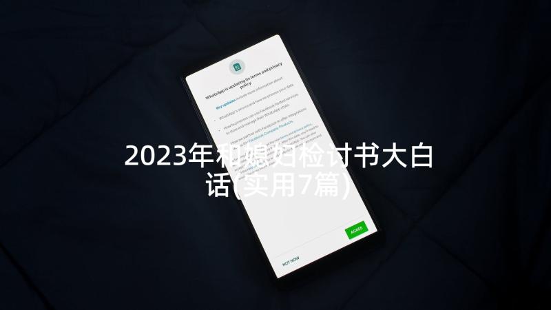 2023年和媳妇检讨书大白话(实用7篇)