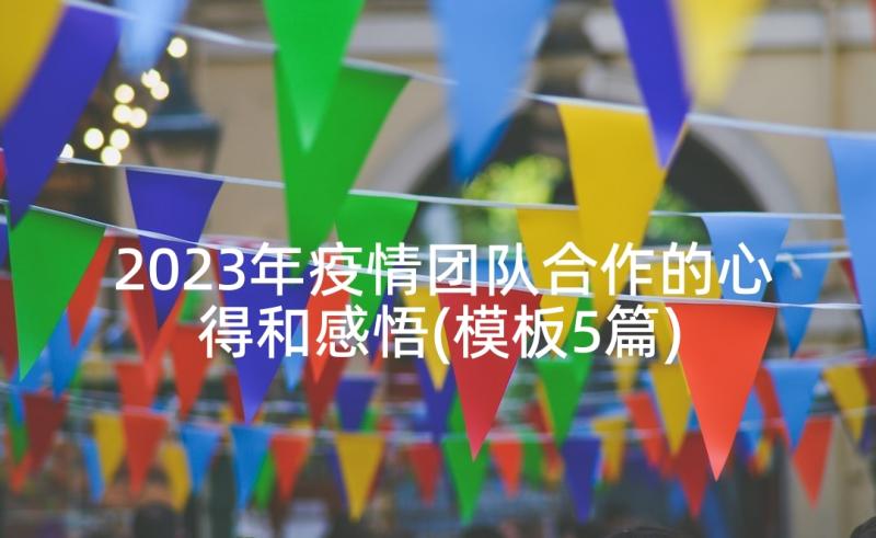 2023年疫情团队合作的心得和感悟(模板5篇)