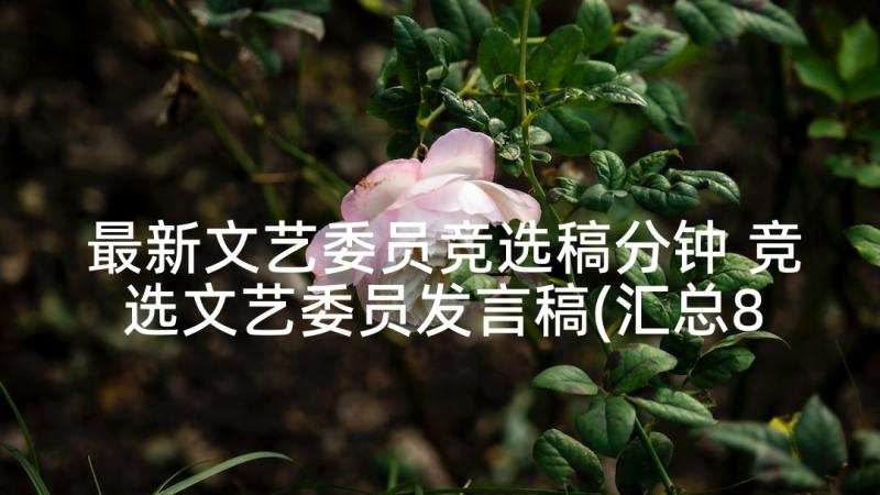 最新文艺委员竞选稿分钟 竞选文艺委员发言稿(汇总8篇)