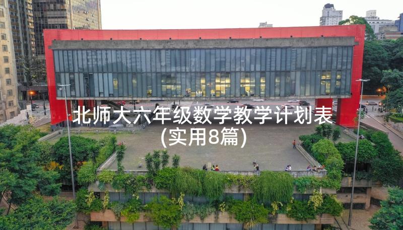 北师大六年级数学教学计划表(实用8篇)