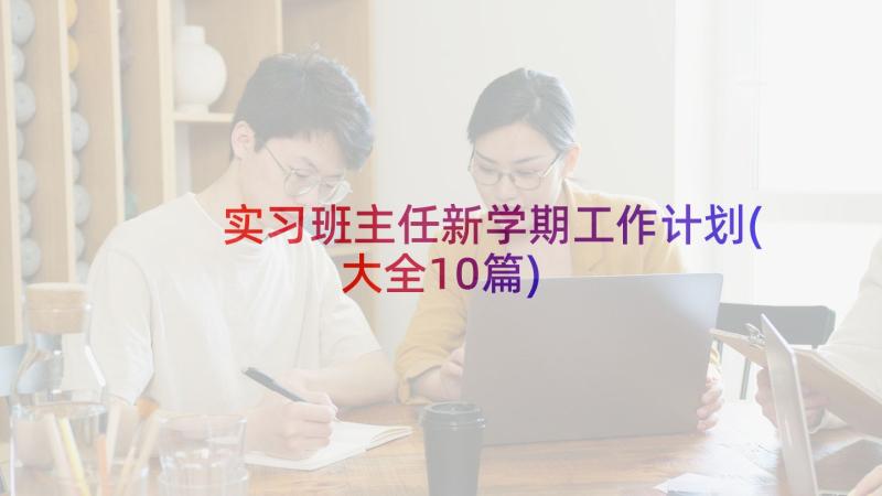 实习班主任新学期工作计划(大全10篇)