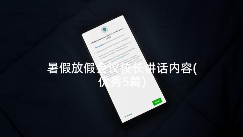 暑假放假会议校长讲话内容(优秀5篇)