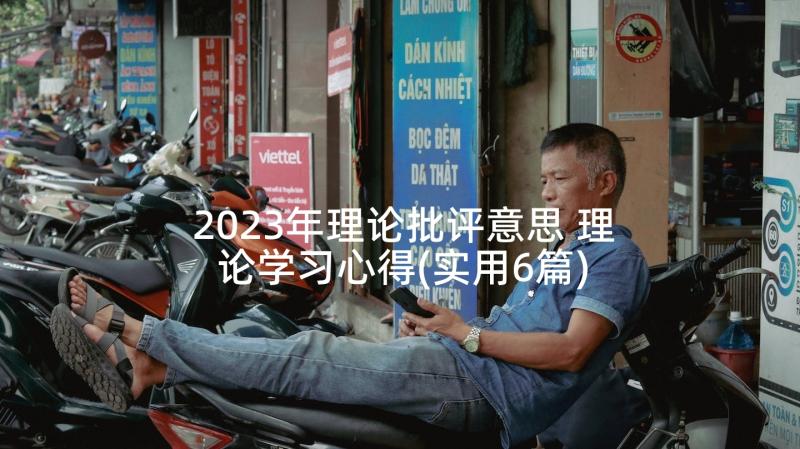 2023年理论批评意思 理论学习心得(实用6篇)