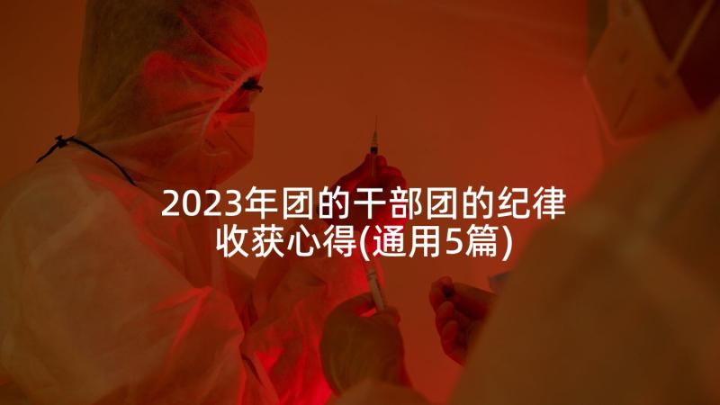 2023年团的干部团的纪律收获心得(通用5篇)