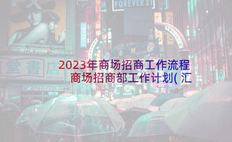 2023年商场招商工作流程 商场招商部工作计划(汇总5篇)