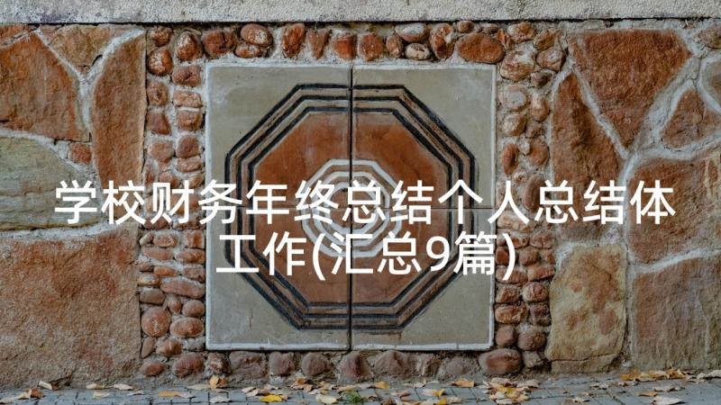 学校财务年终总结个人总结体工作(汇总9篇)