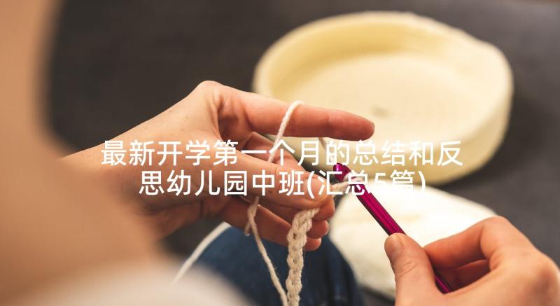 最新开学第一个月的总结和反思幼儿园中班(汇总5篇)