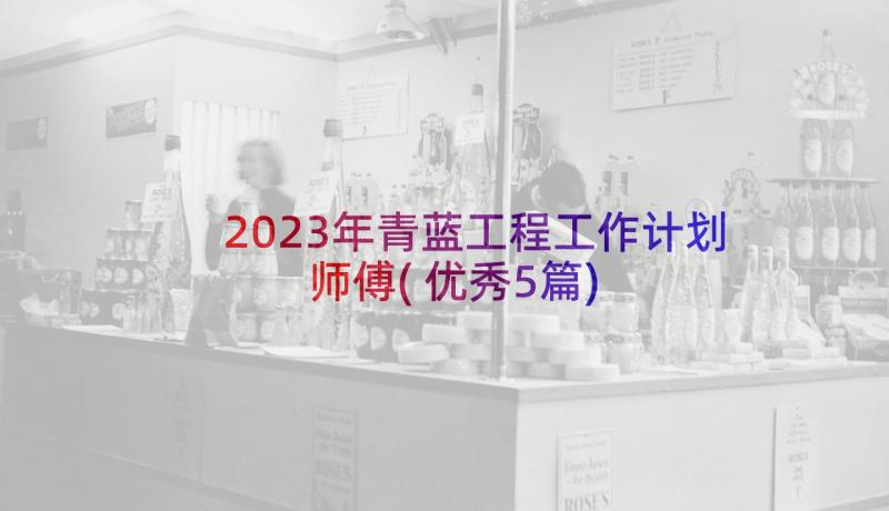 2023年青蓝工程工作计划师傅(优秀5篇)