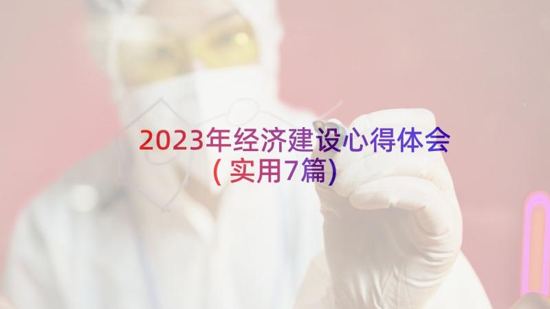 2023年经济建设心得体会(实用7篇)