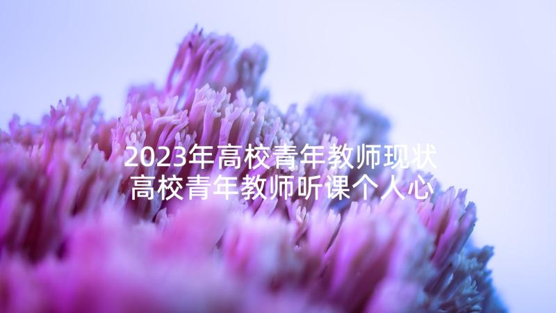 2023年高校青年教师现状 高校青年教师听课个人心得体会(通用5篇)