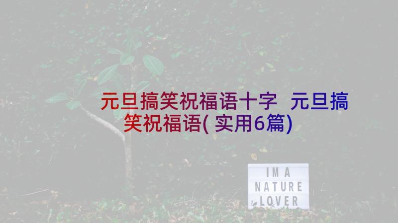 元旦搞笑祝福语十字 元旦搞笑祝福语(实用6篇)