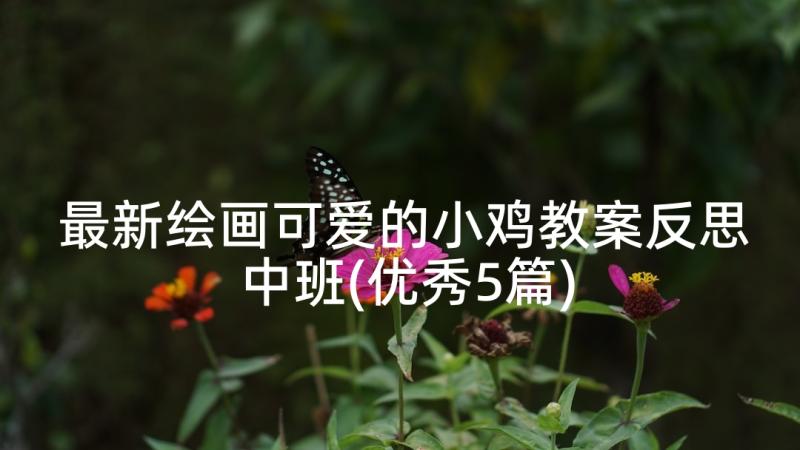 最新绘画可爱的小鸡教案反思中班(优秀5篇)