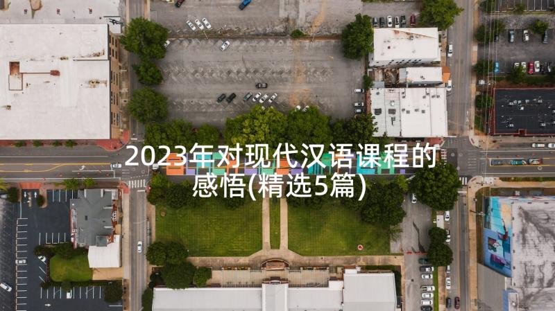 2023年对现代汉语课程的感悟(精选5篇)