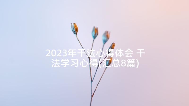 2023年干法心得体会 干法学习心得(汇总8篇)