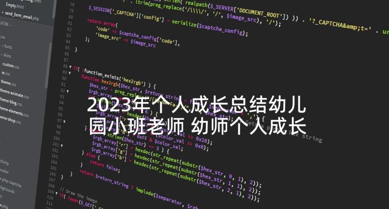 2023年个人成长总结幼儿园小班老师 幼师个人成长总结(优秀9篇)