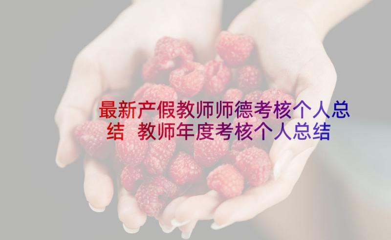 最新产假教师师德考核个人总结 教师年度考核个人总结(大全6篇)