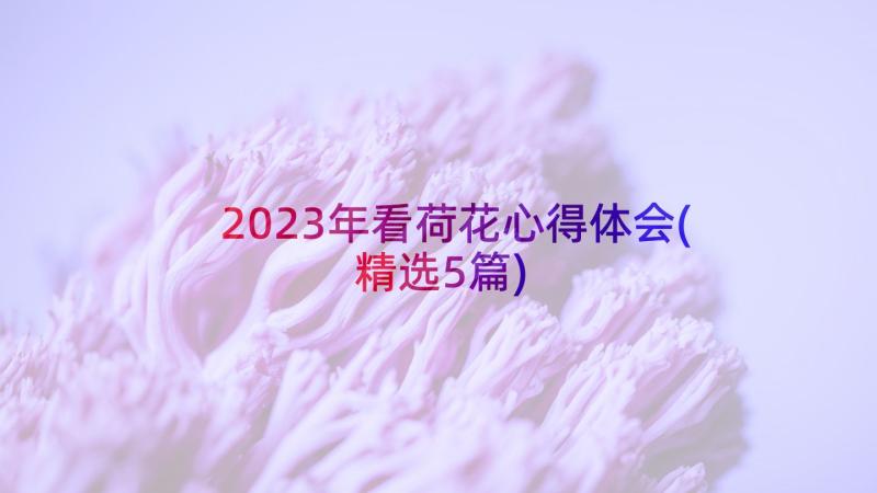 2023年看荷花心得体会(精选5篇)