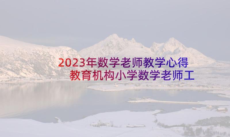 2023年数学老师教学心得 教育机构小学数学老师工作职责(精选8篇)