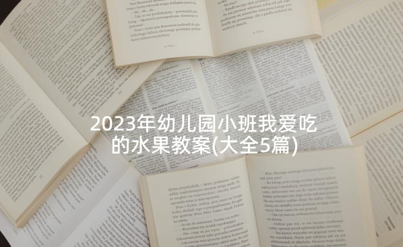 2023年幼儿园小班我爱吃的水果教案(大全5篇)