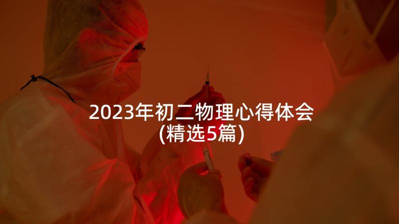 2023年初二物理心得体会(精选5篇)