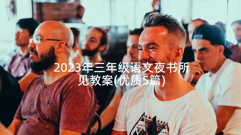 2023年三年级语文夜书所见教案(优质5篇)