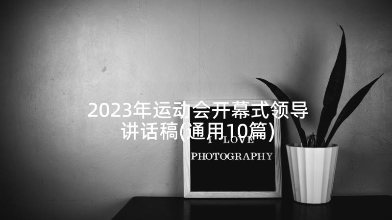 2023年运动会开幕式领导讲话稿(通用10篇)