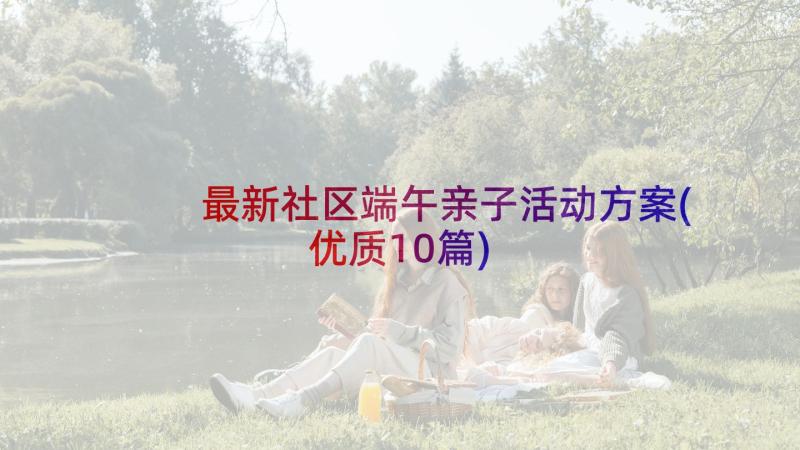 最新社区端午亲子活动方案(优质10篇)