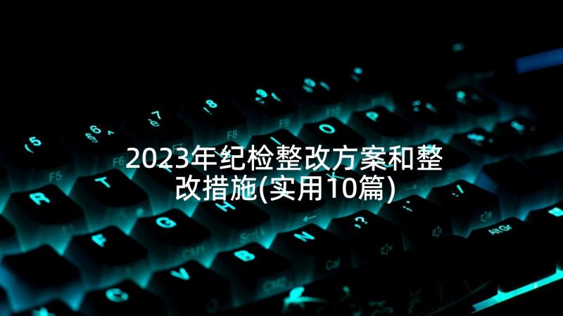 2023年纪检整改方案和整改措施(实用10篇)