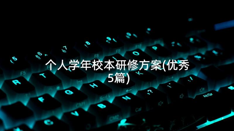 个人学年校本研修方案(优秀5篇)