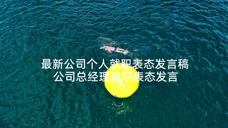 最新公司个人就职表态发言稿 公司总经理就职表态发言稿(优质5篇)