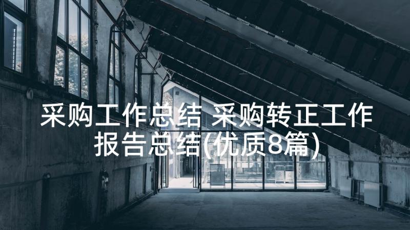 采购工作总结 采购转正工作报告总结(优质8篇)