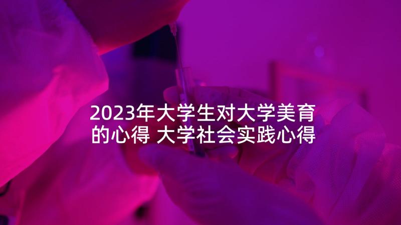 2023年大学生对大学美育的心得 大学社会实践心得体会(通用9篇)