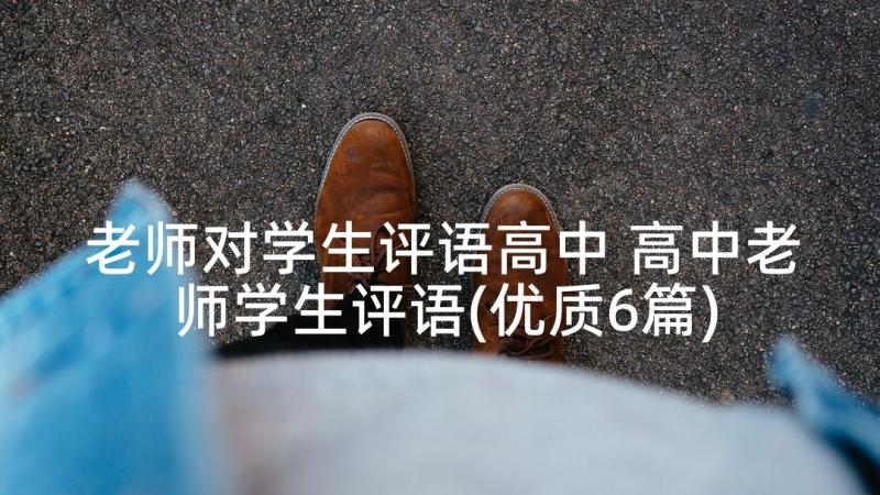 老师对学生评语高中 高中老师学生评语(优质6篇)