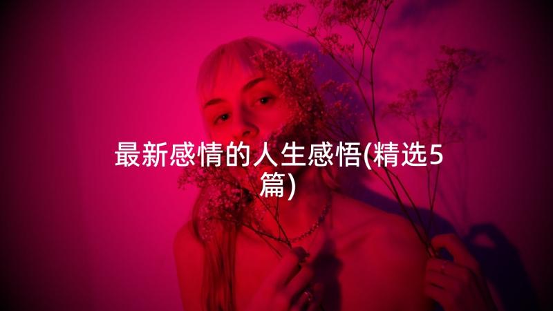 最新感情的人生感悟(精选5篇)