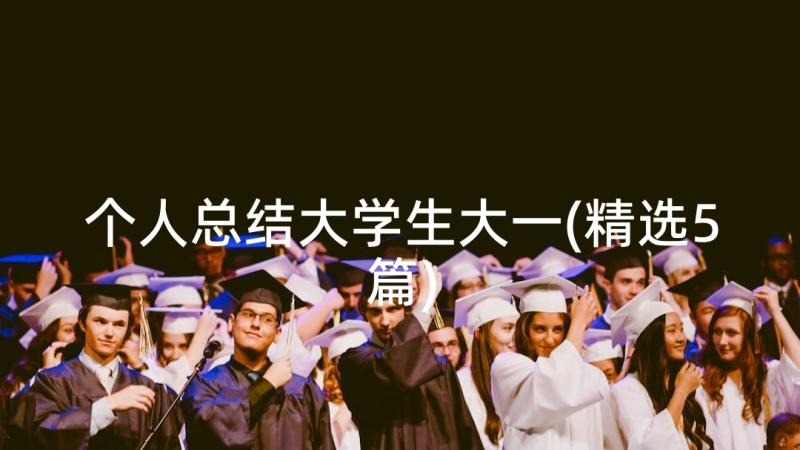 个人总结大学生大一(精选5篇)